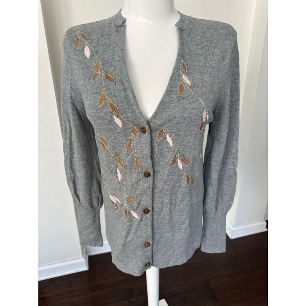 Sundance Gray Wool Blend Cardigan Sweater M